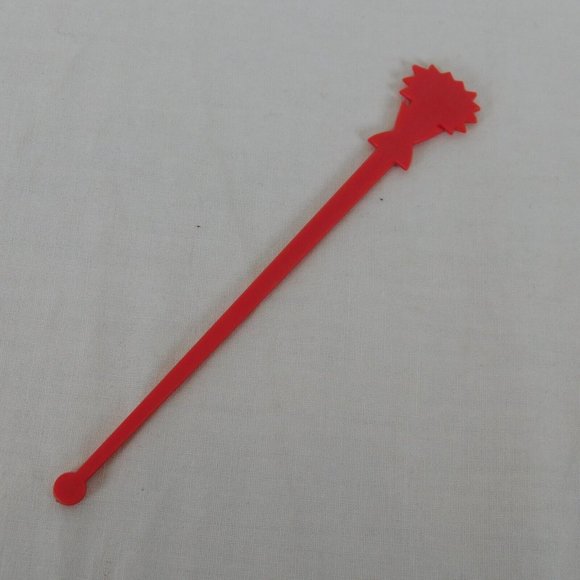 Lot of 4 Benihana Of Tokyo Swizzle Sticks Cocktail Stirrers Vintage USA Red 6" - Picture 9 of 11